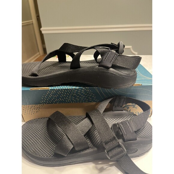 Chaco Z/Cloud Solid Black Strappy Sandals J106763 Men’s Sz 12 Outdoorsy main image 13
